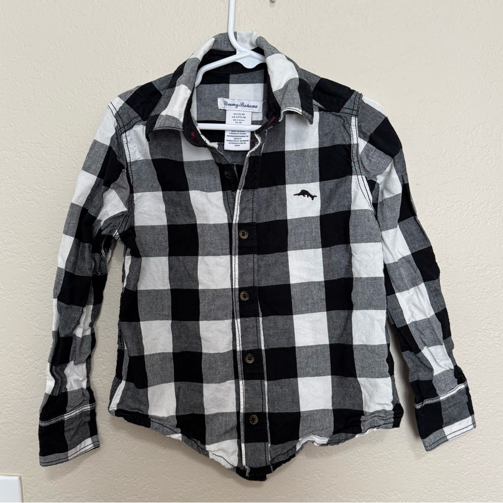 Tommy Bahama Boy’s Plaid Flannel Long Sleeve Shirt